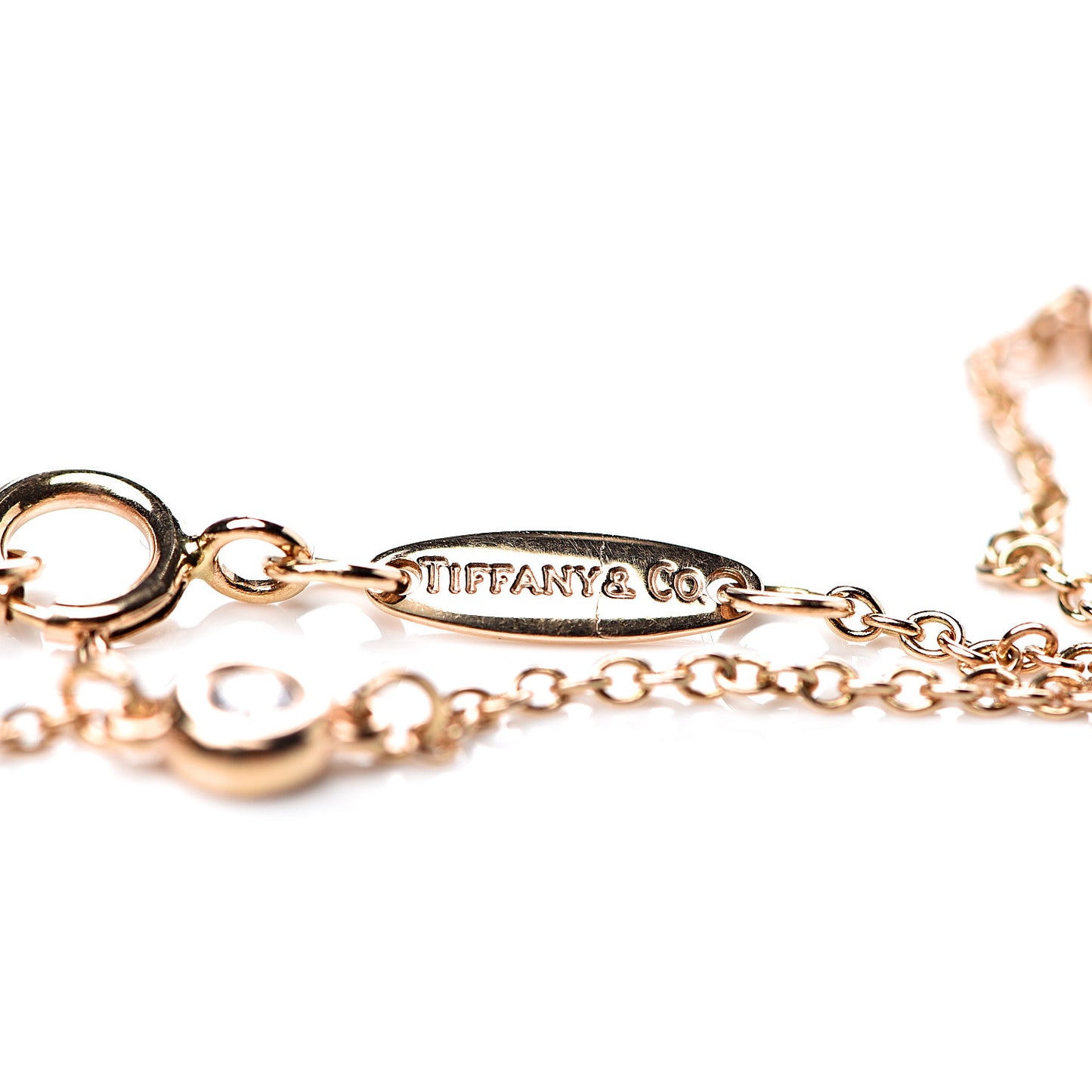 18K Rose Gold Diamond .15ctw Elsa Peretti Diamonds by the Yard Station Bracelet