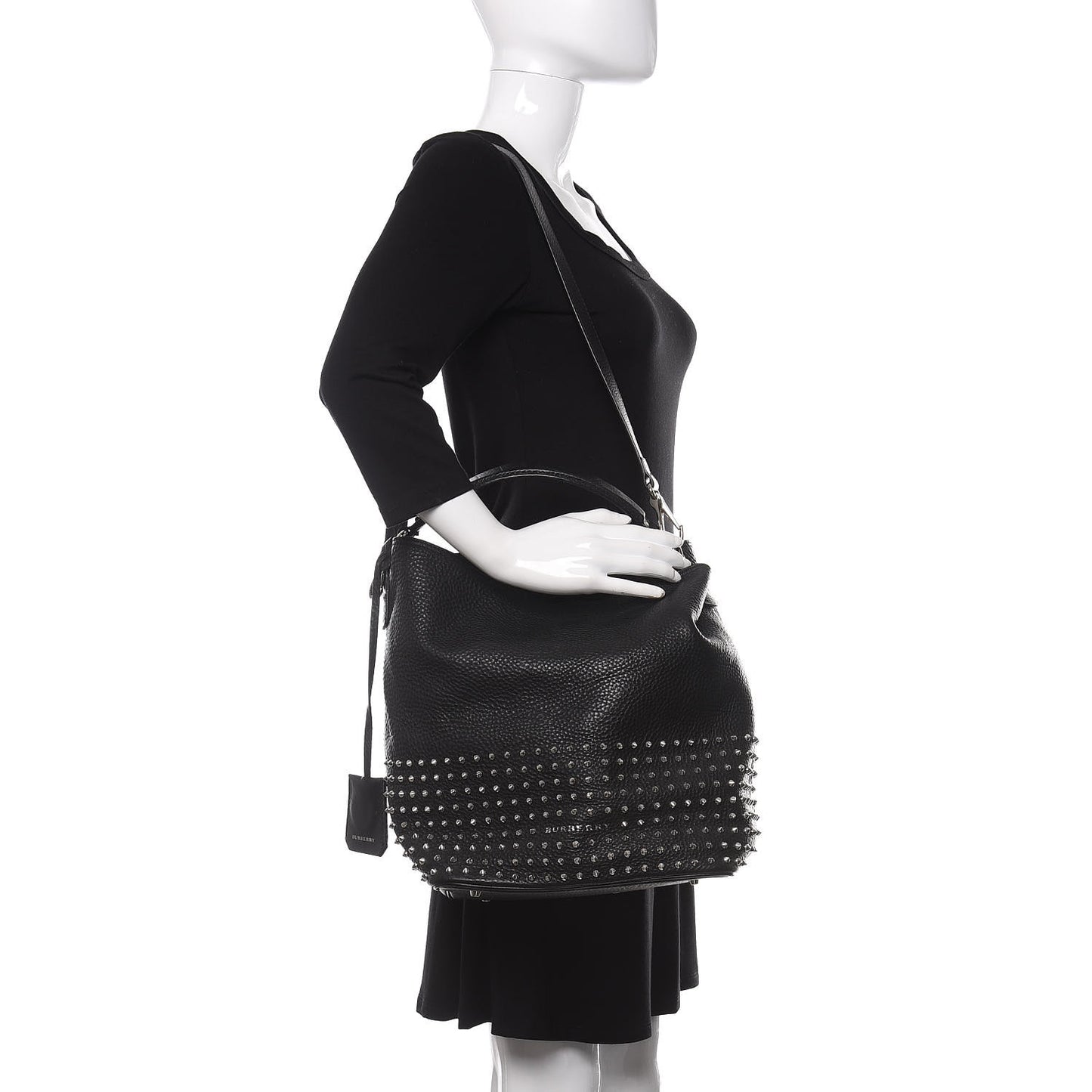 Calfskin Studded Medium Susanna Hobo Black