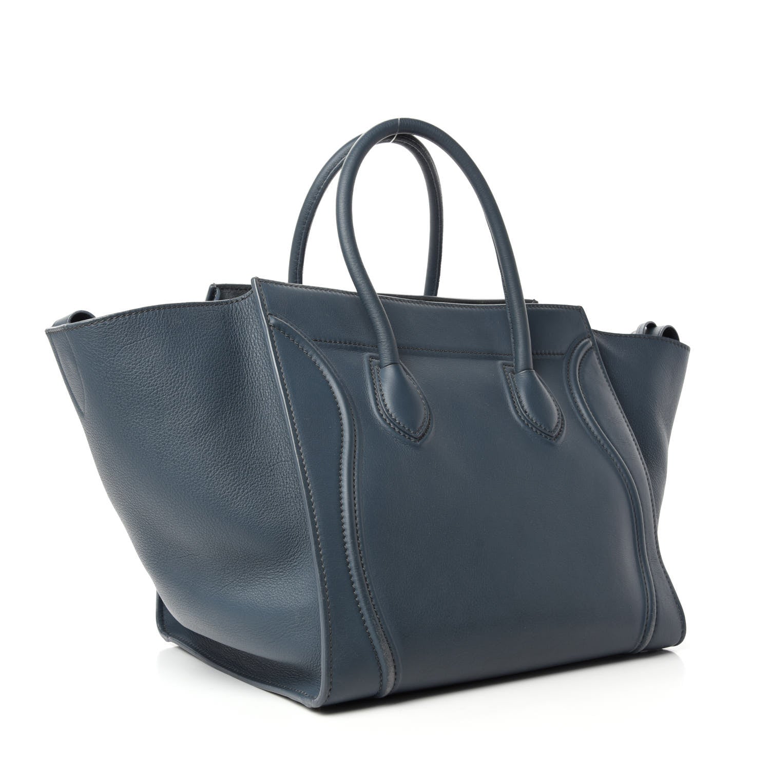 Celine Supple Calfskin Medium Phantom Luggage Blue 3 of 16
