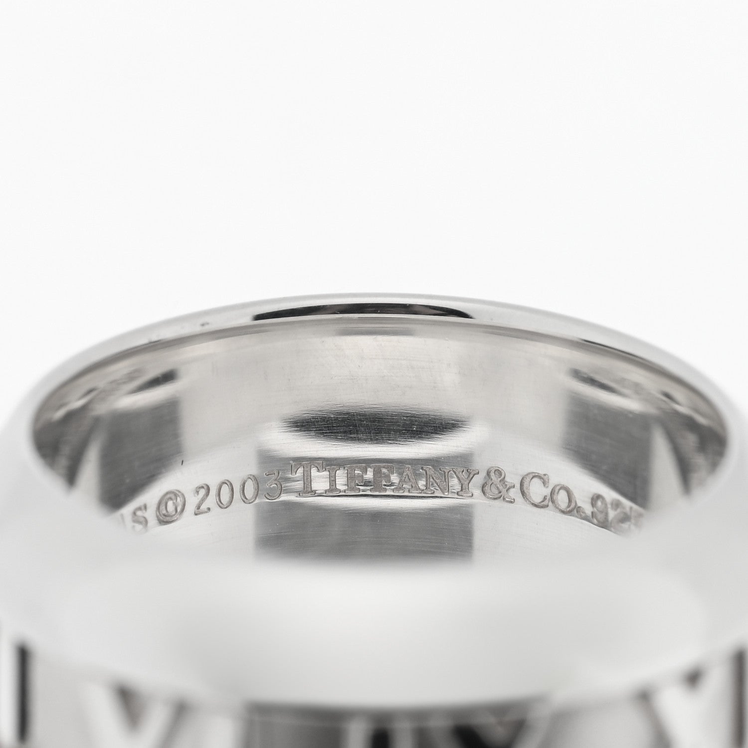 Tiffany Sterling Silver Atlas Band Ring 49 4.75 4 of 5