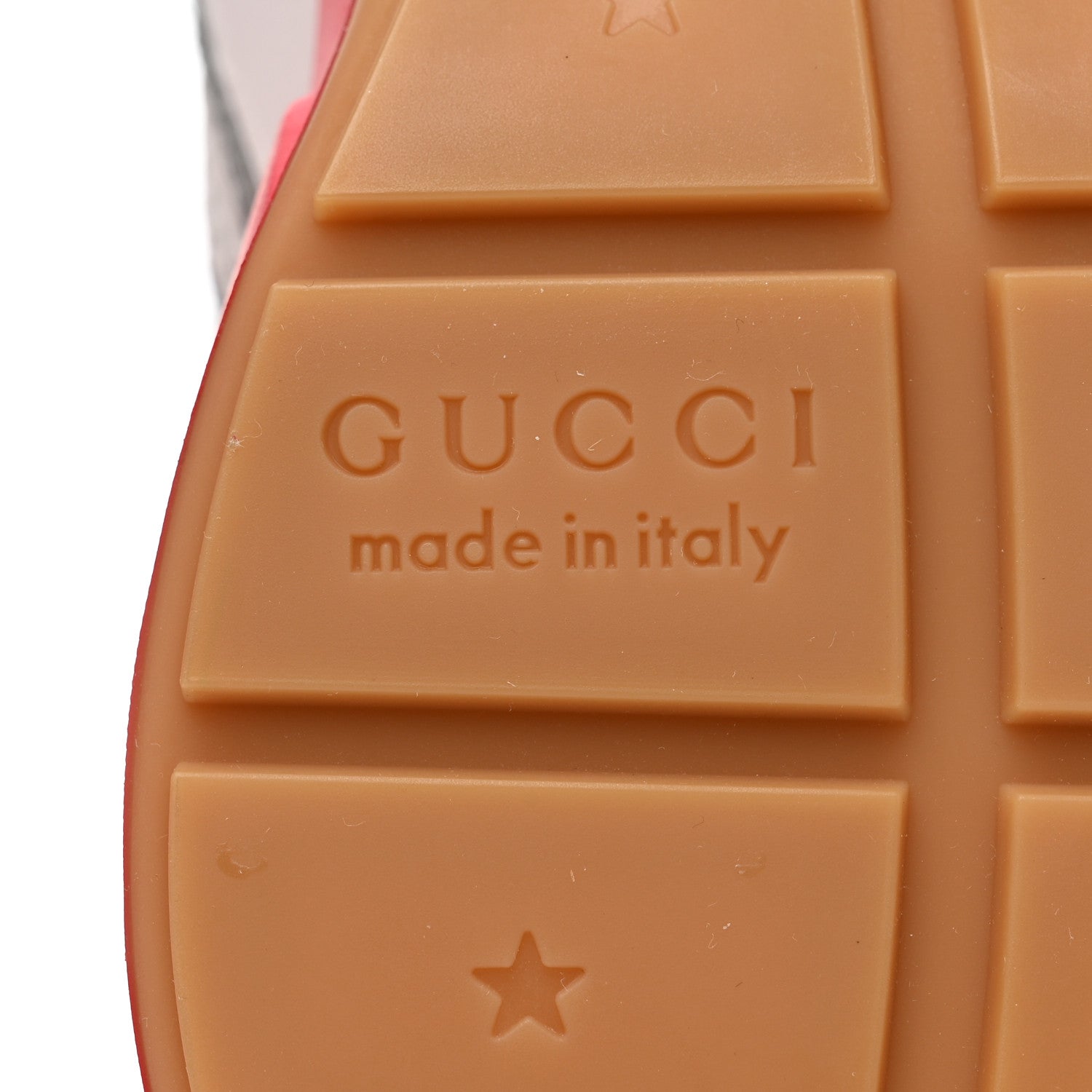 Gucci Lavaredo Eco Fabric Mesh Web Mens Rhyton Reflective Sneakers 6.5 Great White Green Red Silver 6 of 8