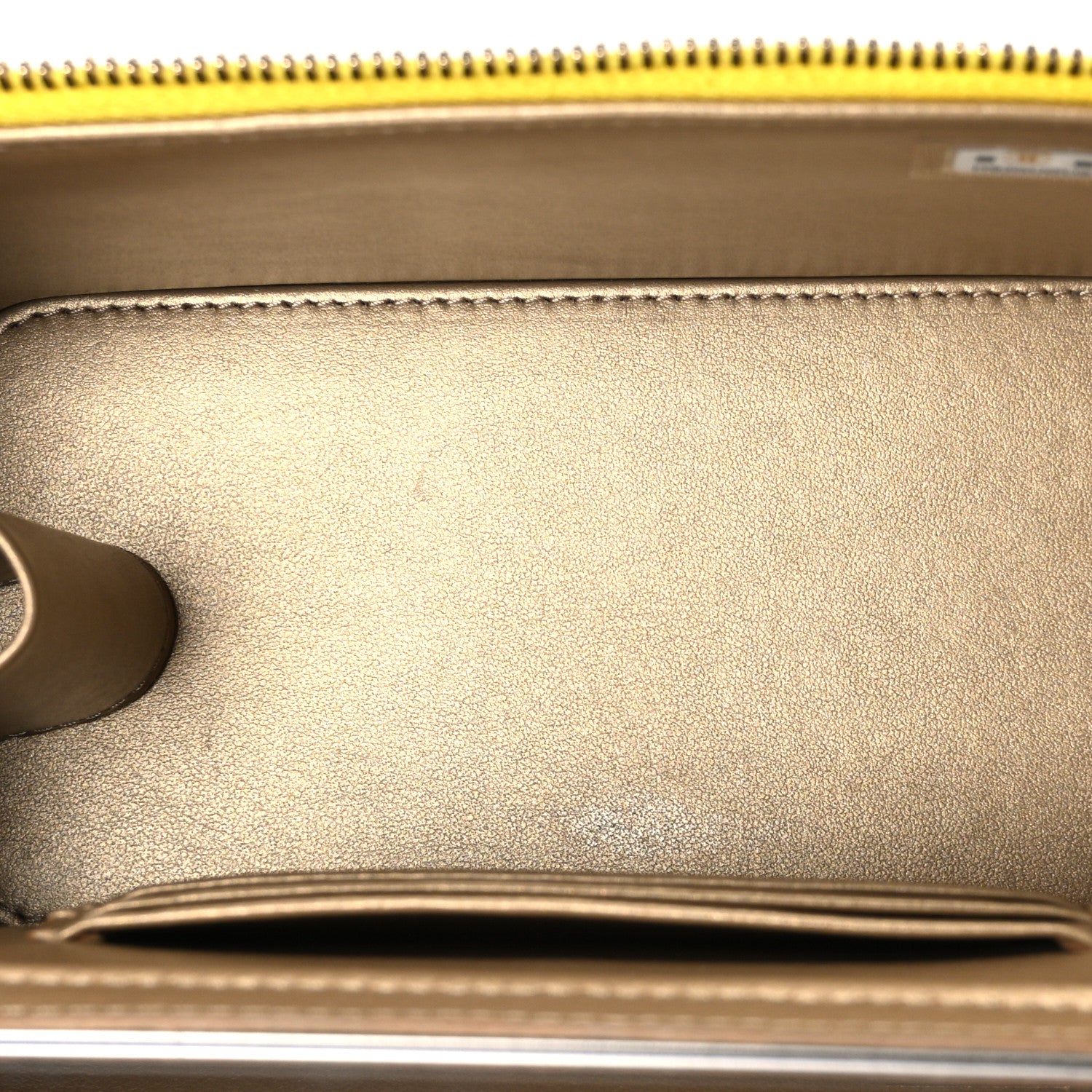 Chanel Lambskin Quilted Small Pearl Crush Vanity Case With Chain Yellow 5 of 10