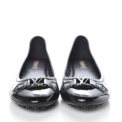 Louis Vuitton Patent Calfskin Oxford Ballerina Flats 41 Black 2 of 7