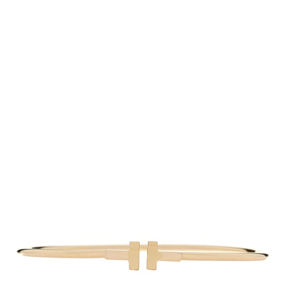 Tiffany 18K Yellow Gold Narrow T Wire Bracelet 1 of 3