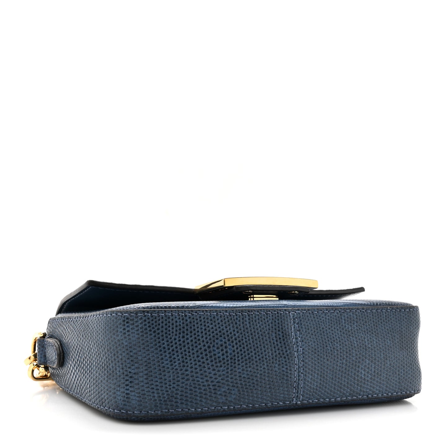 Lizard Mini Baguette Blue