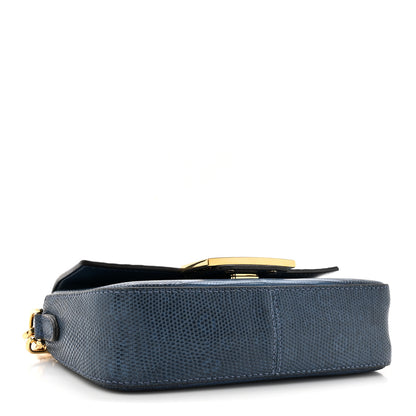Fendi Lizard Mini Baguette Blue 4 of 10