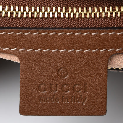 Gucci GG Supreme Monogram Floral Embroidered Small Boston Brown 7 of 12