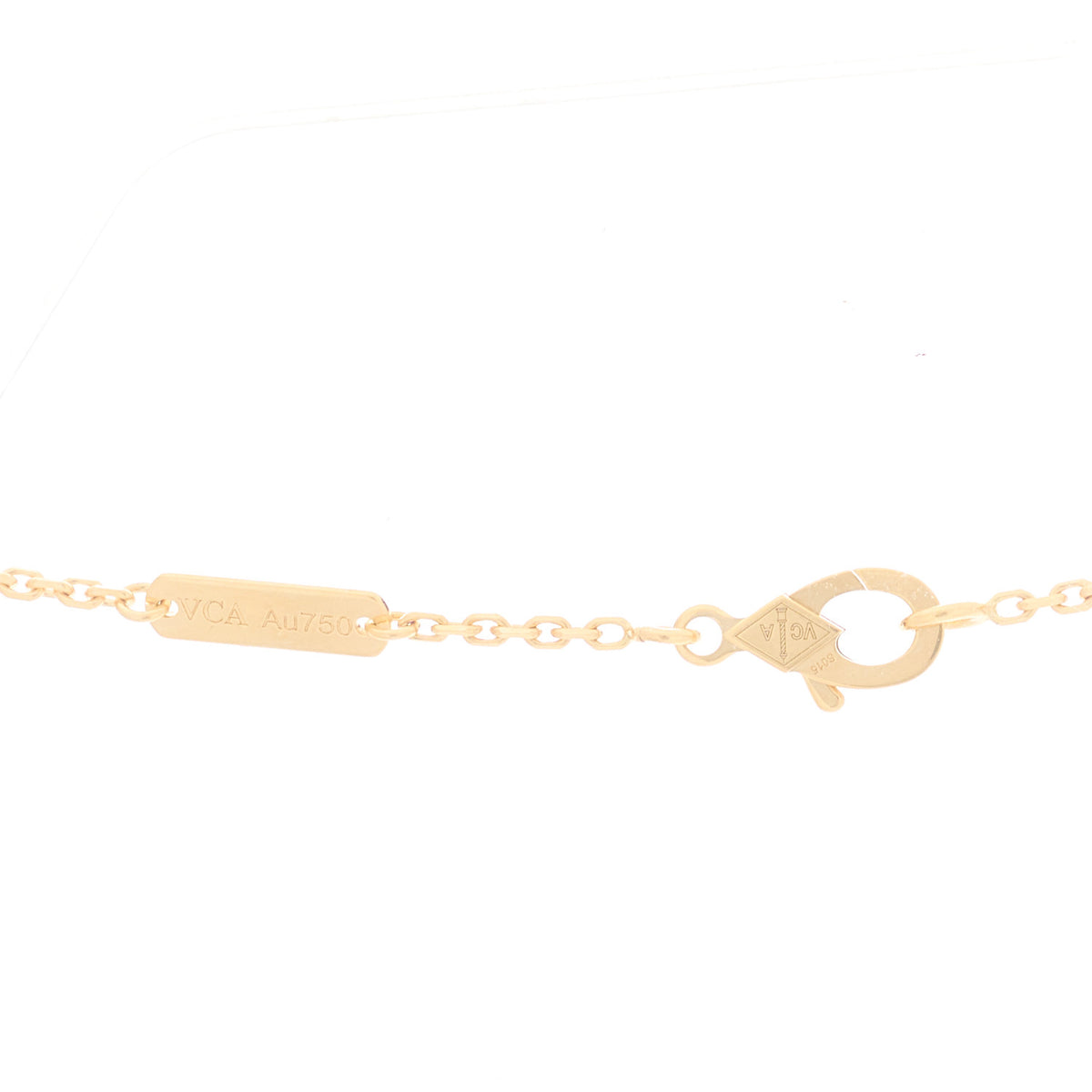 Van Cleef & Arpels 18K Yellow Gold Mother of Pearl Vintage Alhambra Pendant Necklace 4 of 6