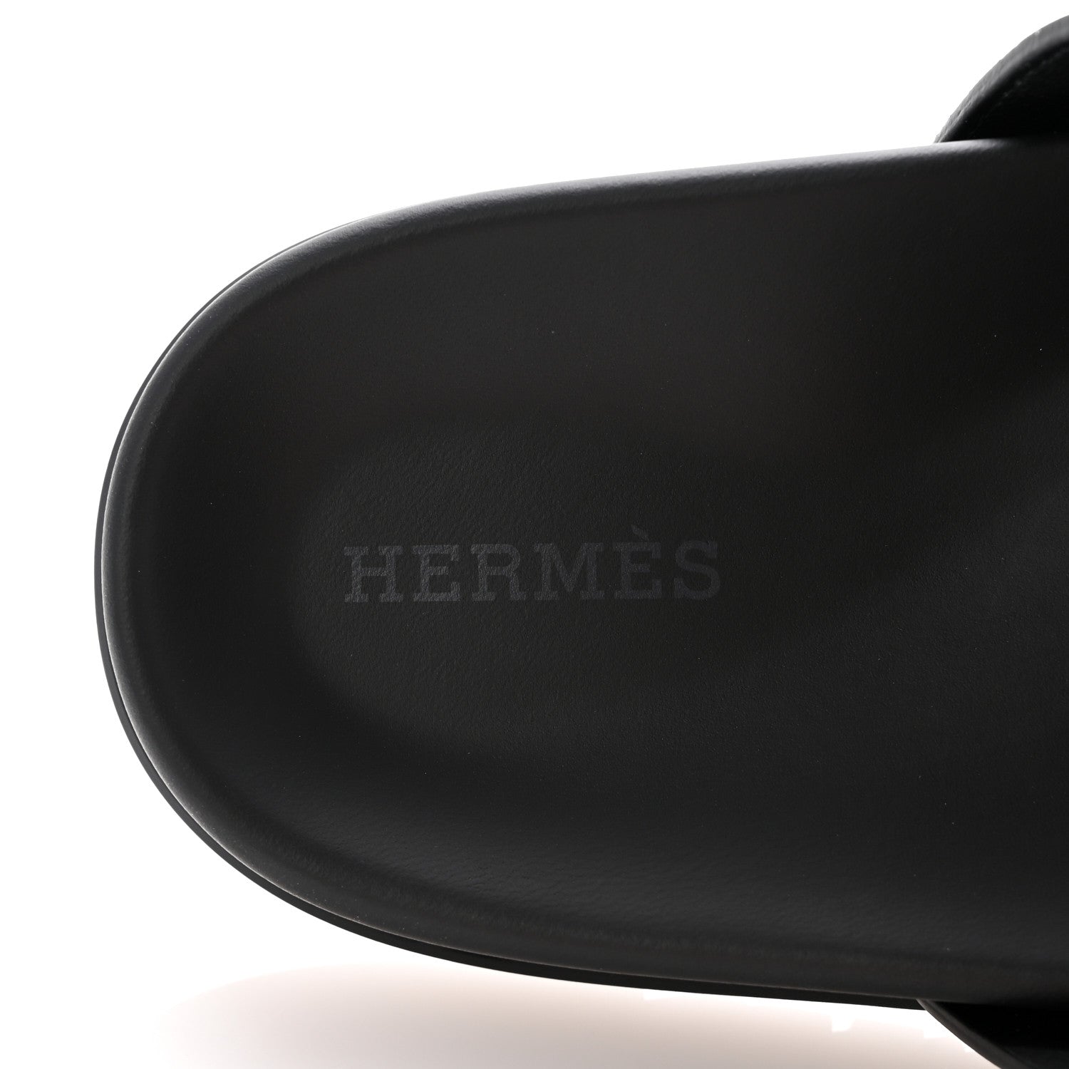 Hermes Calfskin Womens Chypre Sandals 38.5 Black 8 of 10