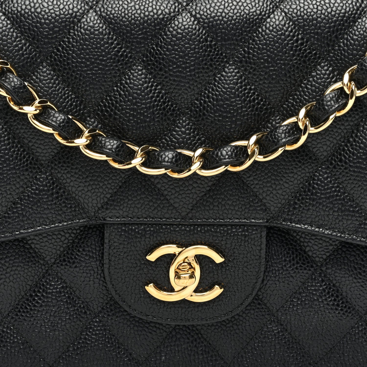 Chanel Caviar Quilted Jumbo Double Flap Black 8 of 12
