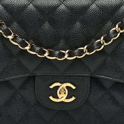 Chanel Caviar Quilted Jumbo Double Flap Black 8 of 12