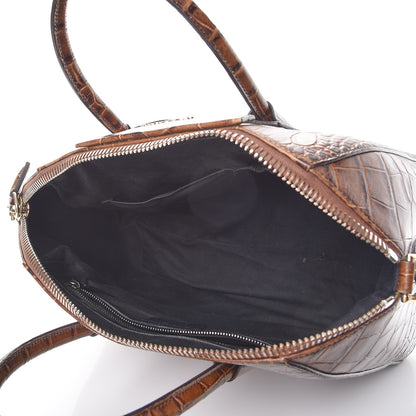 Givenchy Calfskin Crocodile Embossed Medium Antigona Brown 5 of 9