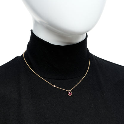 Boucheron 18K Pink Gold Diamond Rhodolite Garnet XS Serpent Boheme Necklace 2 of 6
