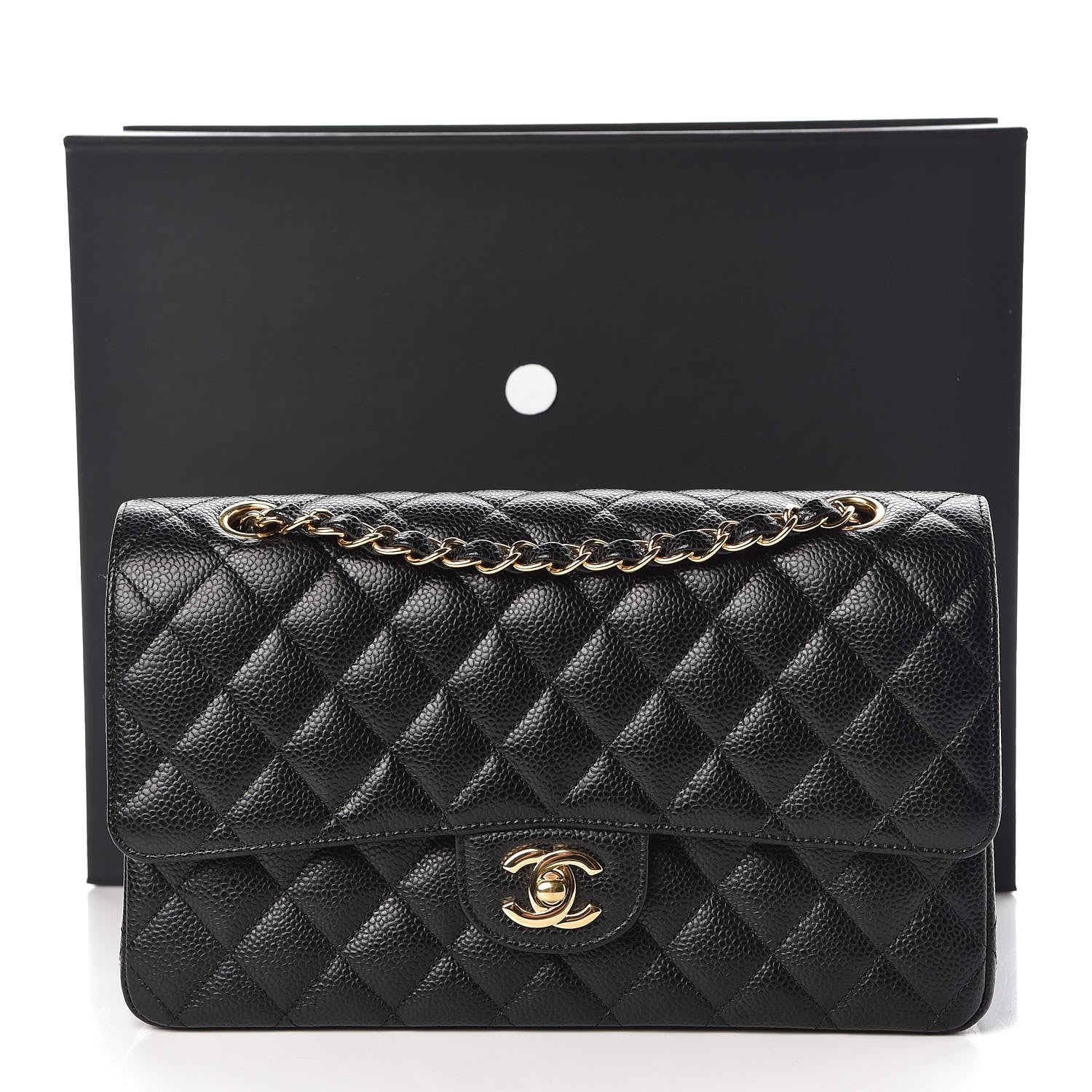 Chanel Caviar Quilted Medium Double Flap Black 9 of 9