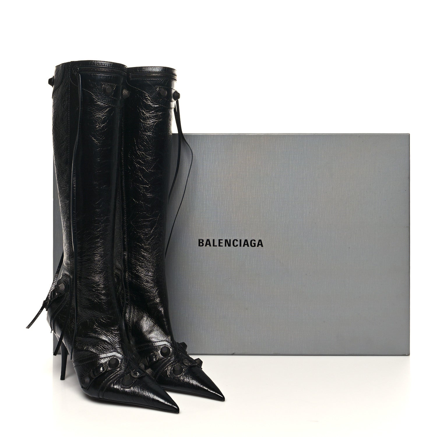 Balenciaga Agneau Arena Cagole 90mm Boots 41 Black 8 of 8