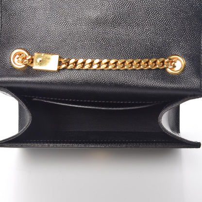 Saint Laurent Grain De Poudre Small Monogram Kate Satchel Black 7 of 9