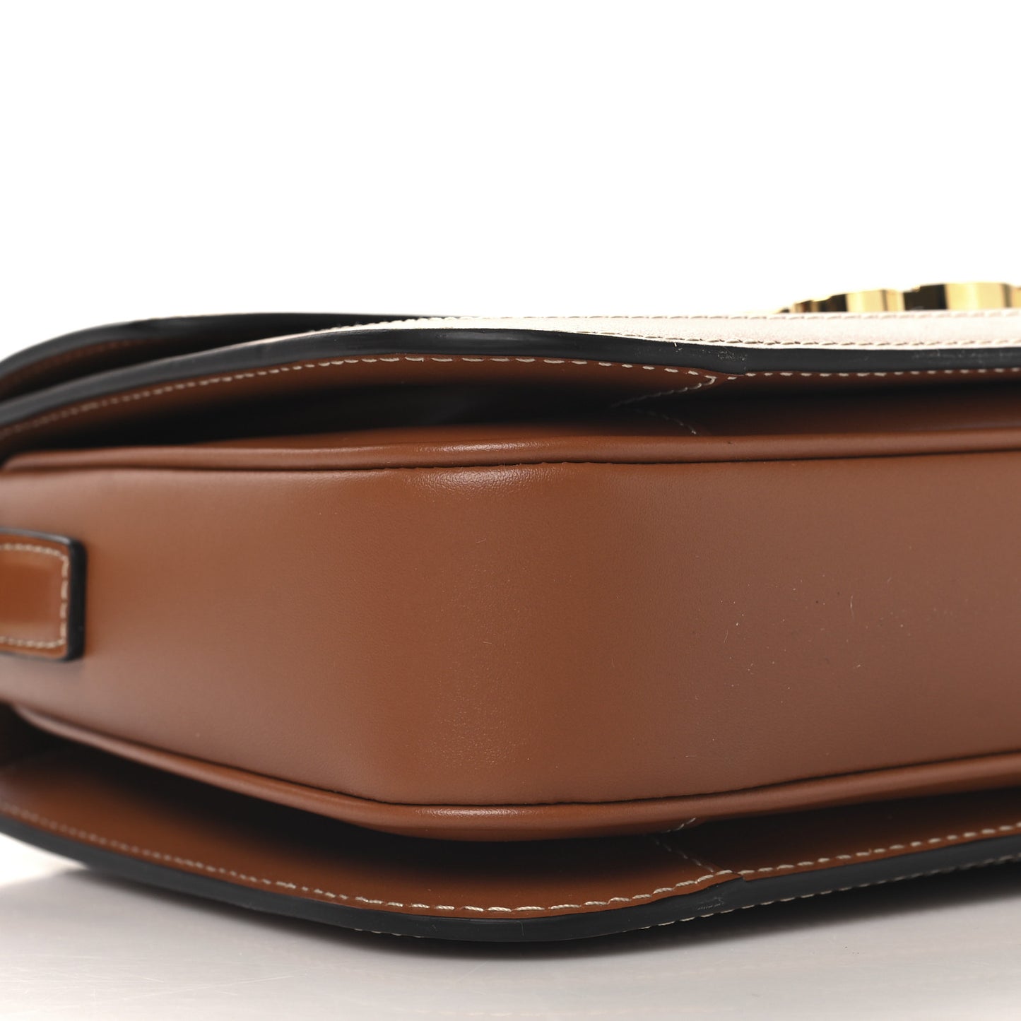 Triomphe Canvas Calfskin Medium Triomphe Bag Tan