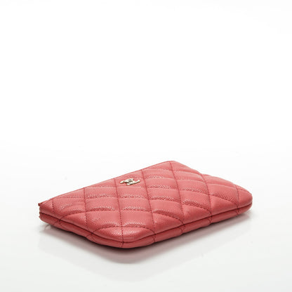 Chanel Caviar Quilted Small Cosmetic Case Dark Pink 4 of 7