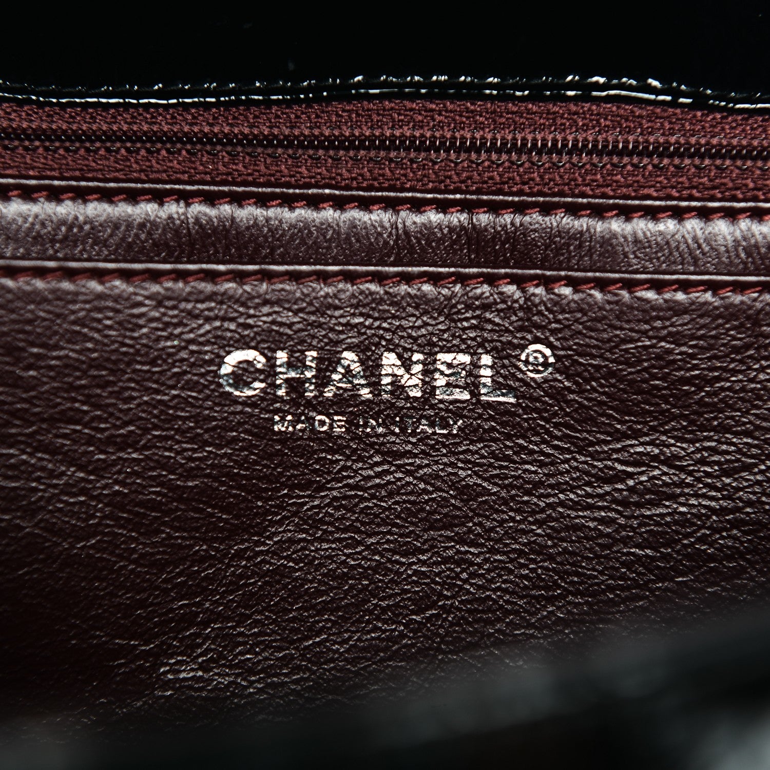Chanel Distressed Patent Quilted Jumbo Single Flap Black 6 of 7