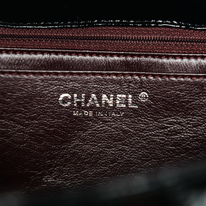 Chanel Distressed Patent Quilted Jumbo Single Flap Black 6 of 7