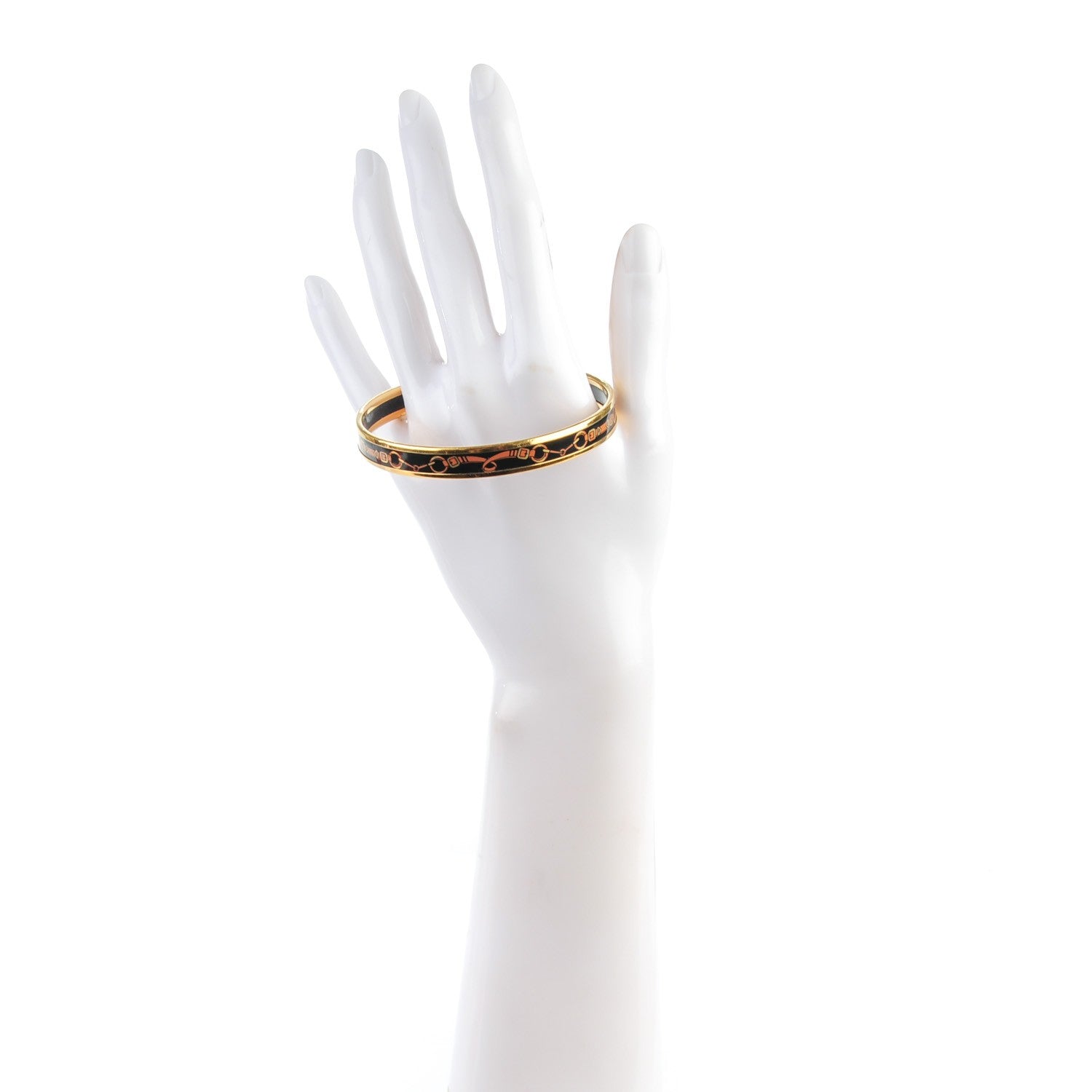 Hermes Enamel Printed Narrow Bracelet 70 2 of 5