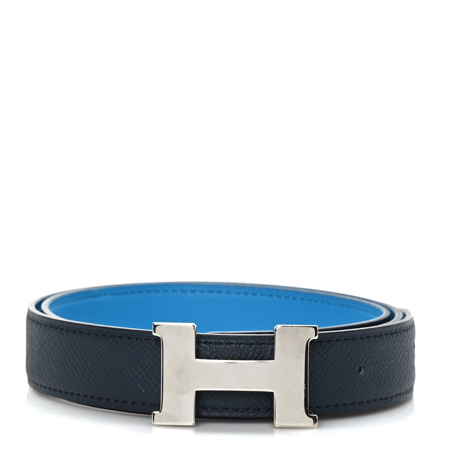Hermes Epsom Swift 24mm Mini Constance H Belt 70 28 Bleu Indigo Bleu Frida 1 of 5