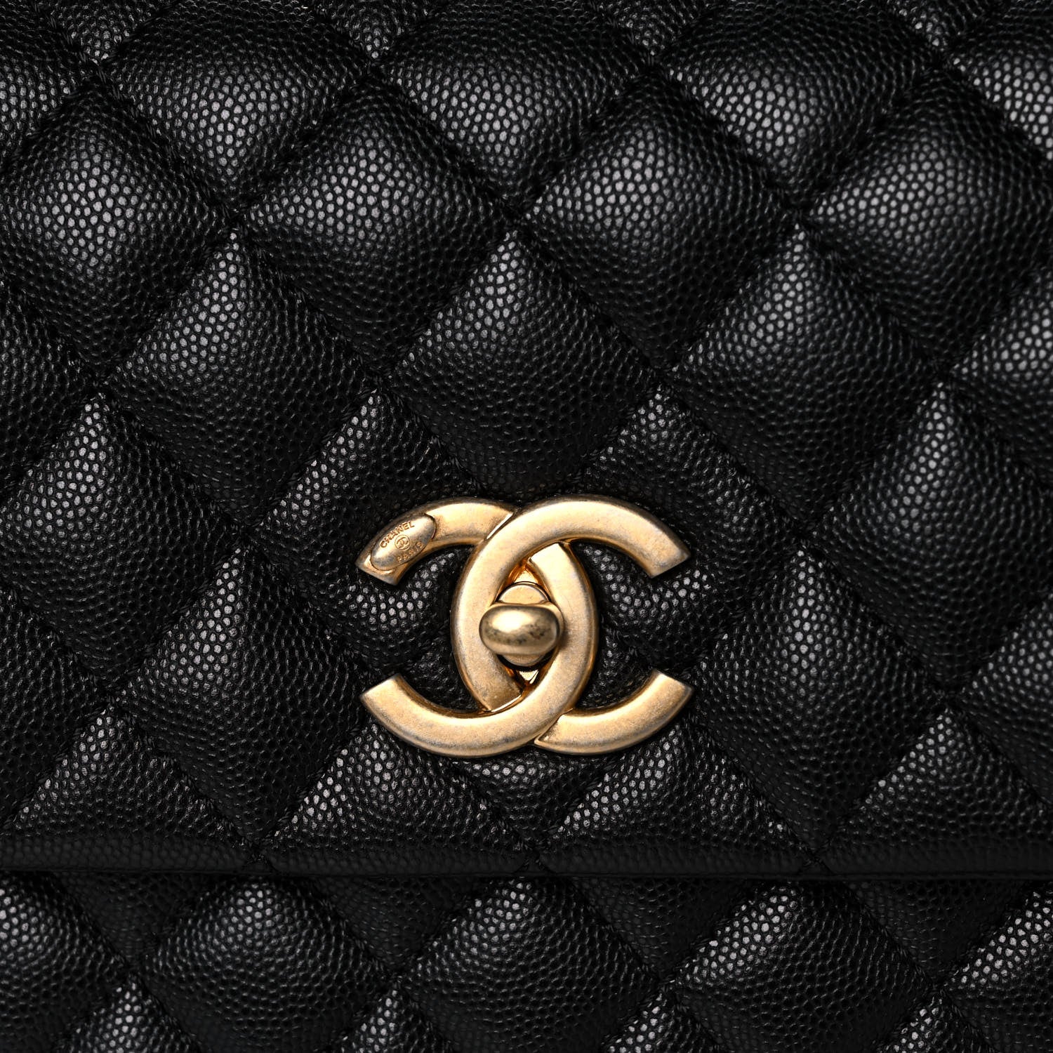 Chanel Caviar Quilted Medium Coco Handle Flap Black 8 of 11