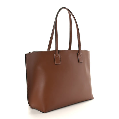 Burberry Calfskin Monogram Motif TB Medium Soft Tote Brown 3 of 9