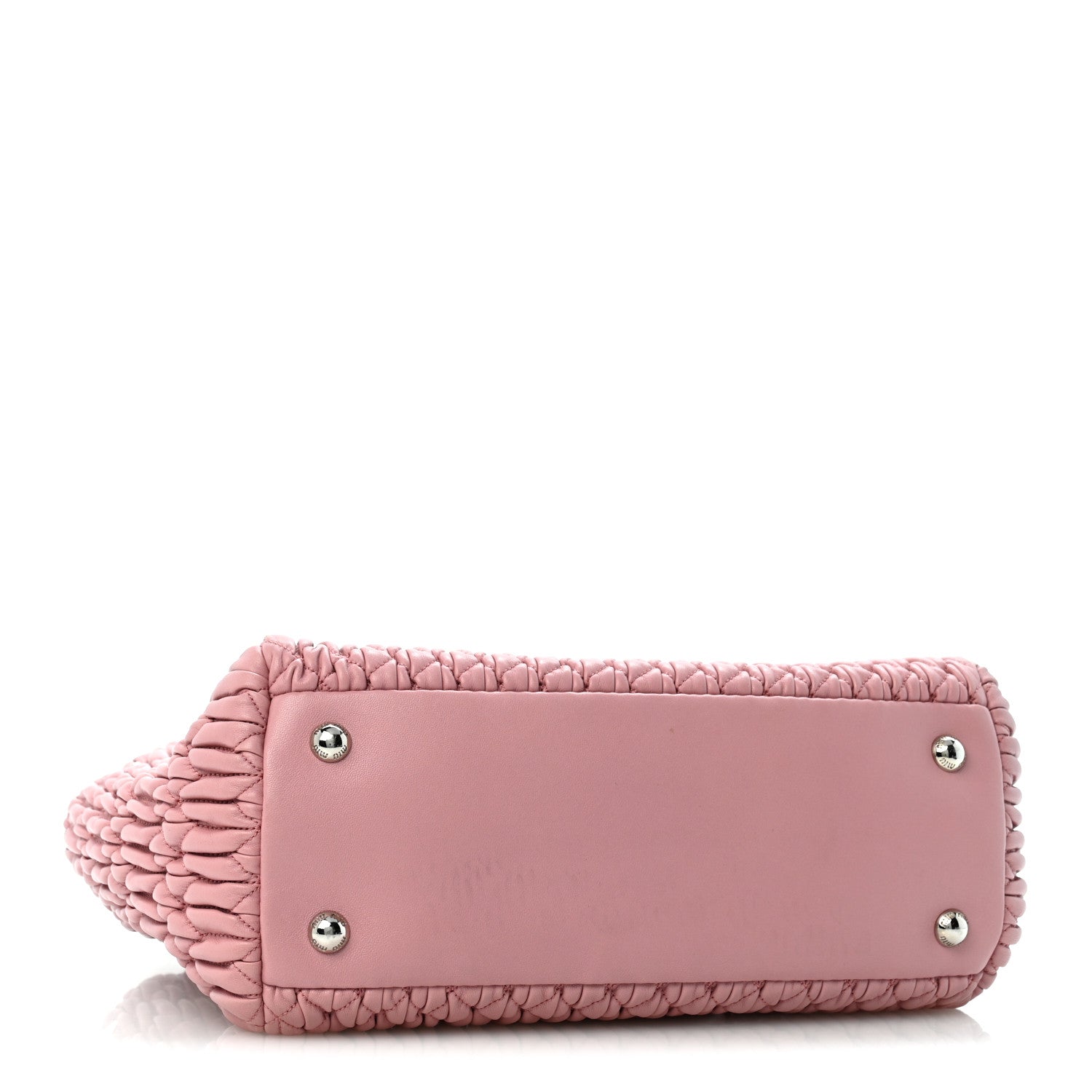 Miu Miu Nappa Matelasse Swarovski Crystal Tote Rosa 4 of 13