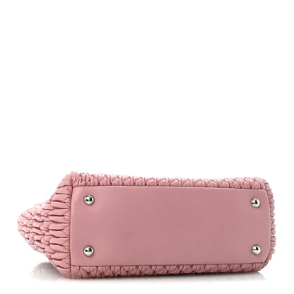 Miu Miu Nappa Matelasse Swarovski Crystal Tote Rosa 4 of 13