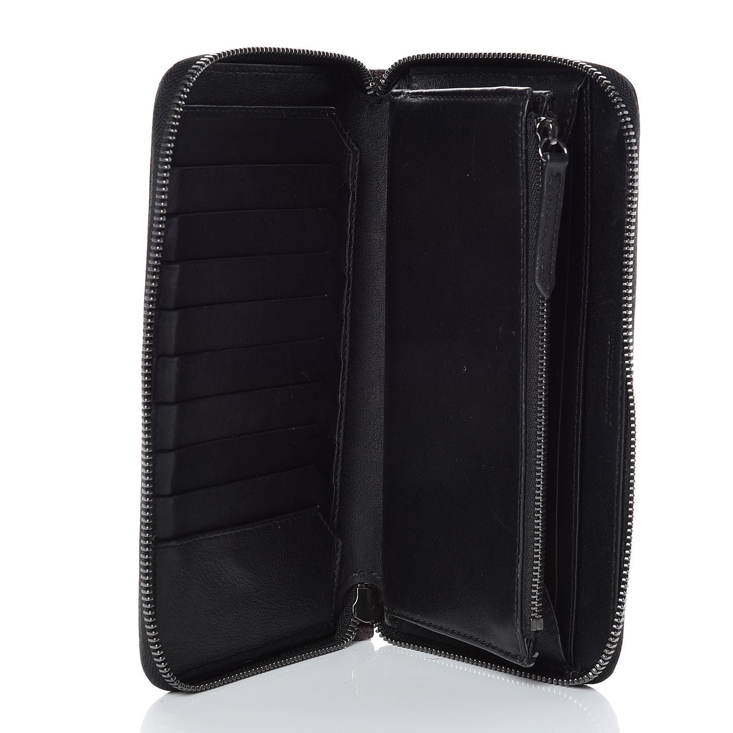 London Calfskin Elmore Zip Around Wallet Wine