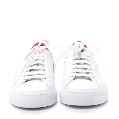 Givenchy Calfskin Reverse Logo Womens Urban Street Sneakers 35 White Red 2 of 10
