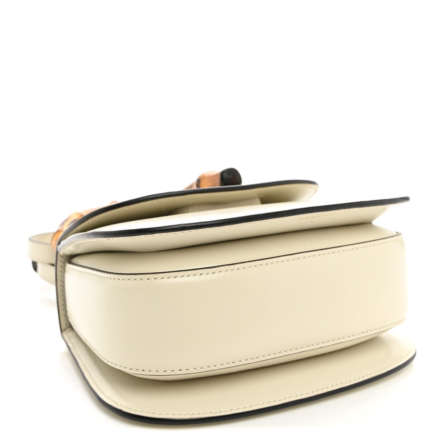 Gucci Boarded Dyana Lux Calfskin Web Mini Bamboo 1947 Top Handle Bag Mystic White 3 of 9
