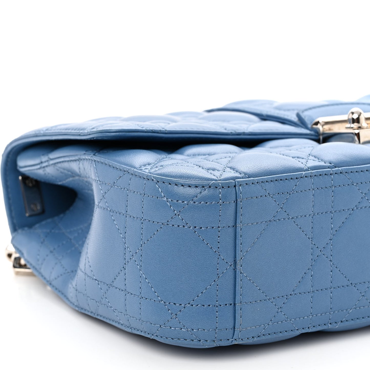 Lambskin Cannage Medium Miss Dior Flap Blue