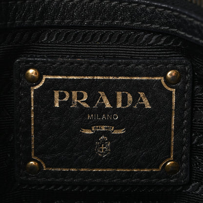 Prada Tessuto Nylon Vitello Daino Tote Black 6 of 11