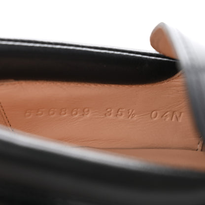 Gucci Magnum Calfskin Nappa Samoa Womens Horsebit Platform Chunky Lug Sole 40mm Loafers 35.5 Black 8 of 9