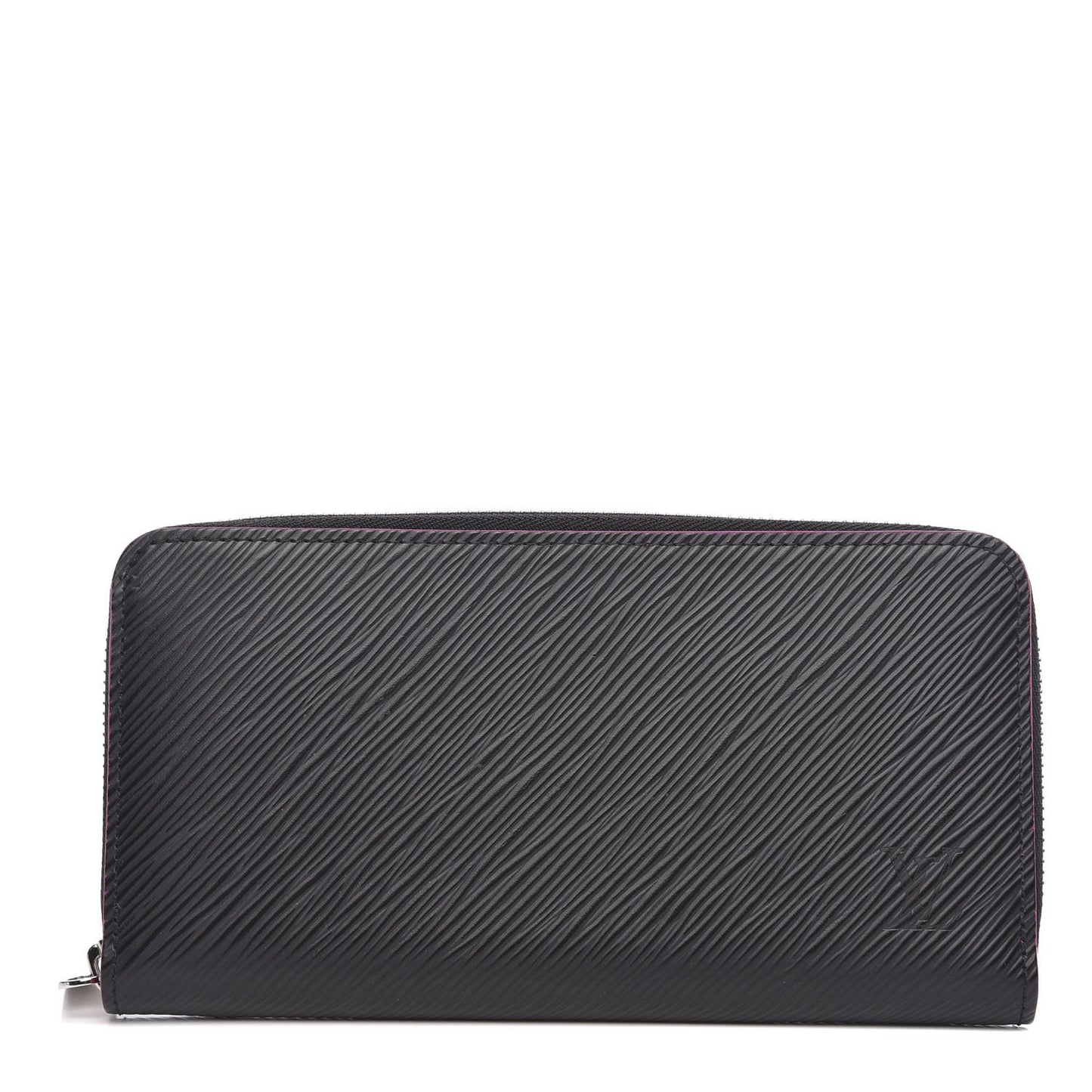 Epi Zippy Wallet Black Hot Pink