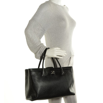 Chanel Calfskin Cerf Executive Shopper Tote Black 2 of 8