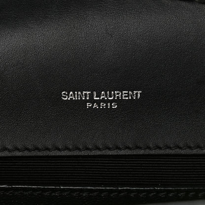 Saint Laurent Patent Grain de Poudre Small Monogram Kate Satchel Neon Yellow 7 of 16