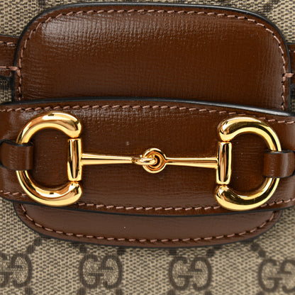 Gucci GG Supreme Monogram Horsebit 1955 Shoulder Bag Beige Brown Sugar 14 of 14