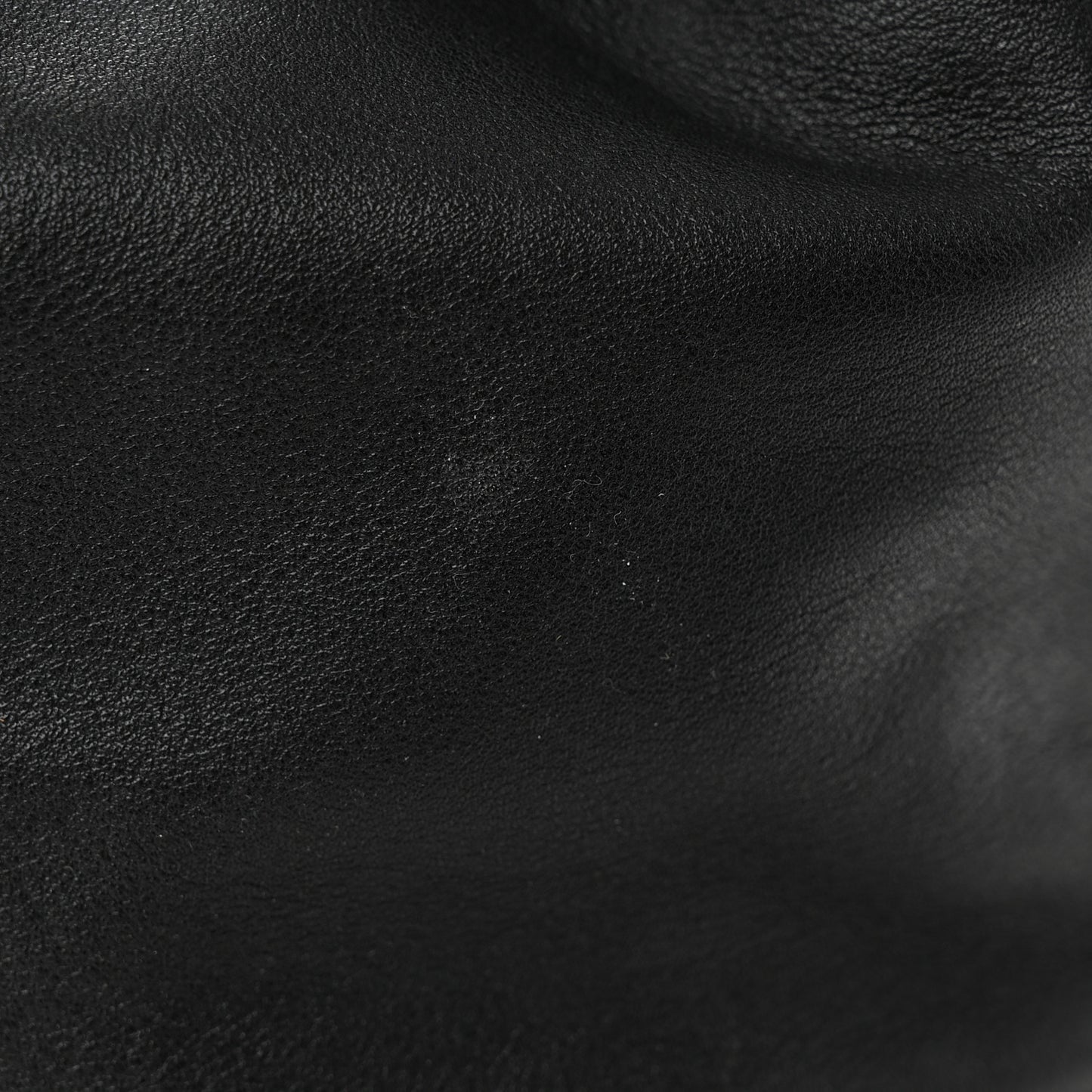 Calfskin Drawstring CC Bucket Bag Black