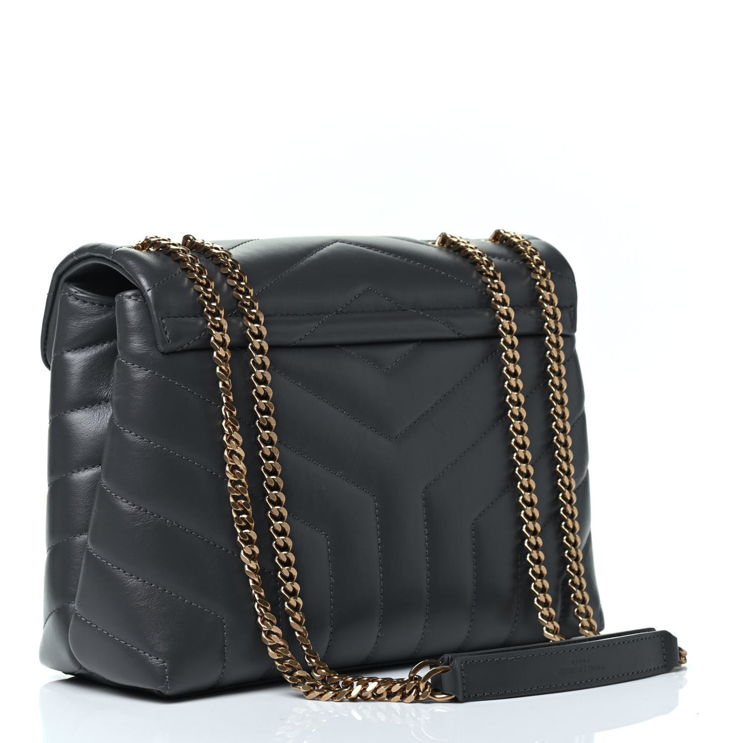 Calfskin Y Quilted Monogram Small Loulou Chain Satchel Storm