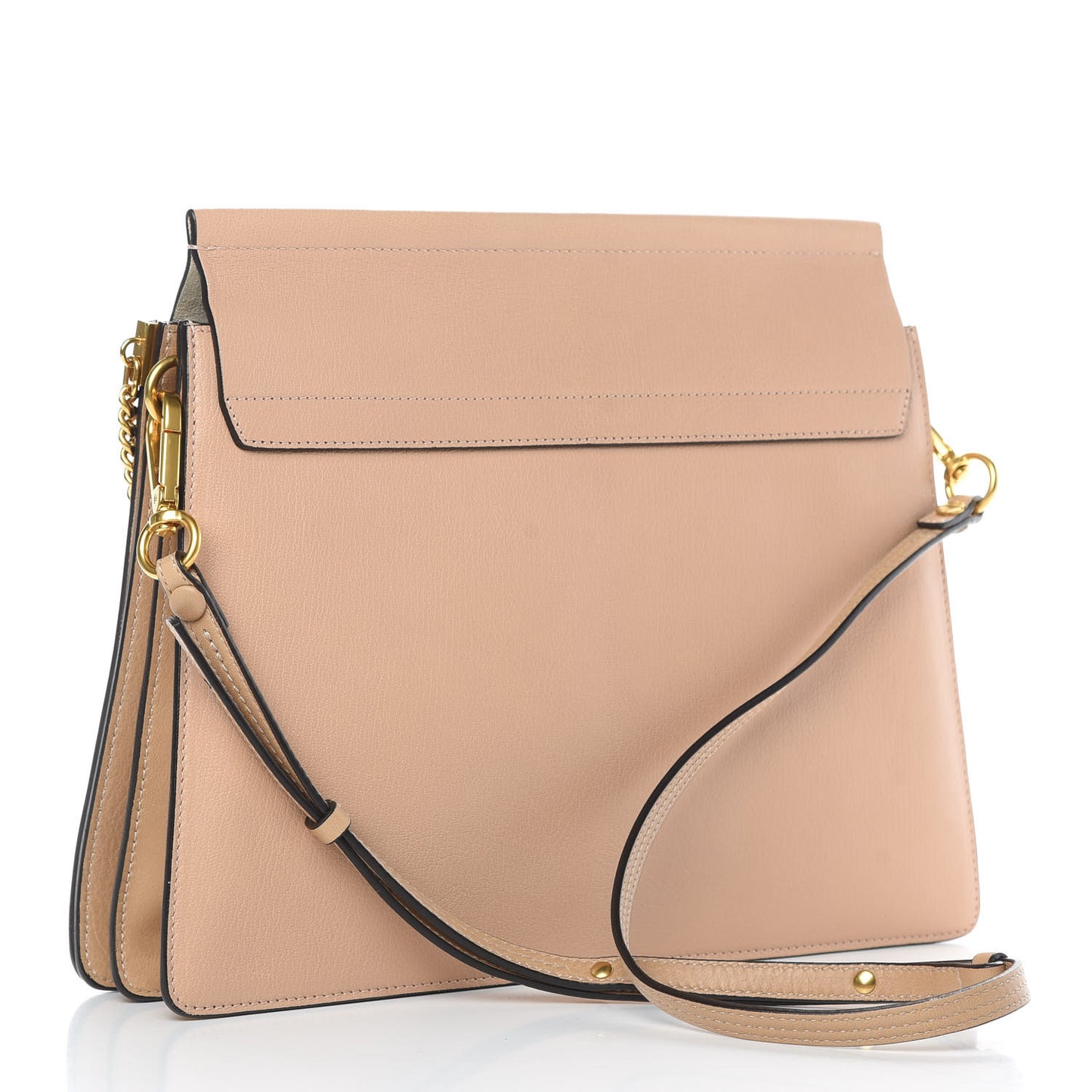 Calfskin Medium Faye Shoulder Bag Biscotti Beige