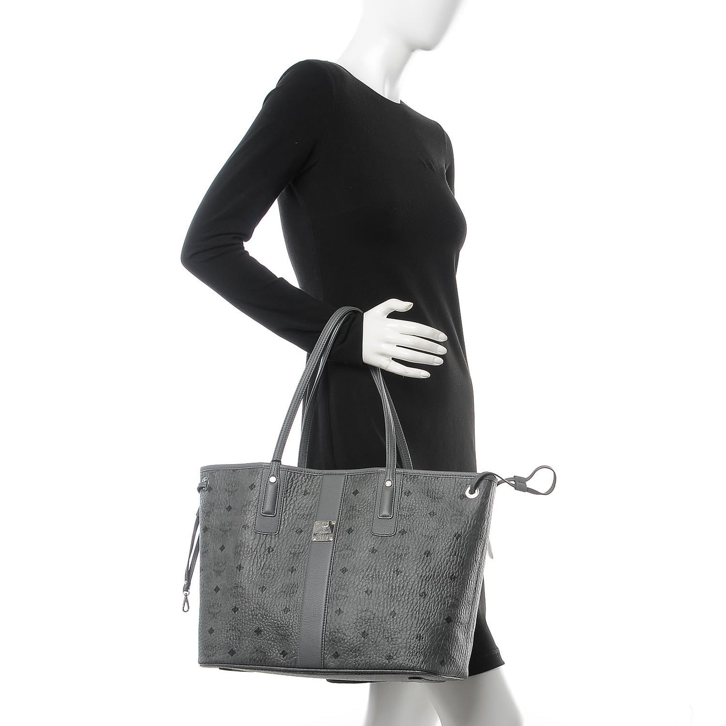 Visetos Medium Liz Reversible Shopper Tote Phantom Grey