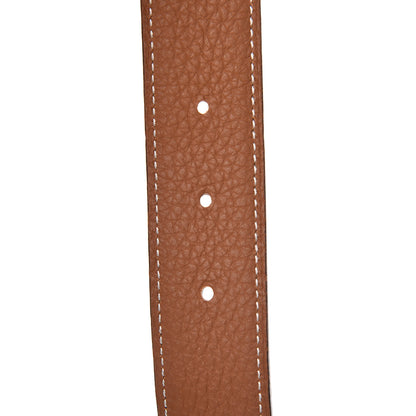 Hermes Swift Togo 32mm Guilloche H Belt 85 Black Gold 5 of 7