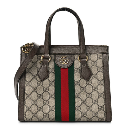 Gucci GG Supreme Monogram Small Ophidia Tote Bag Brown 1 of 9