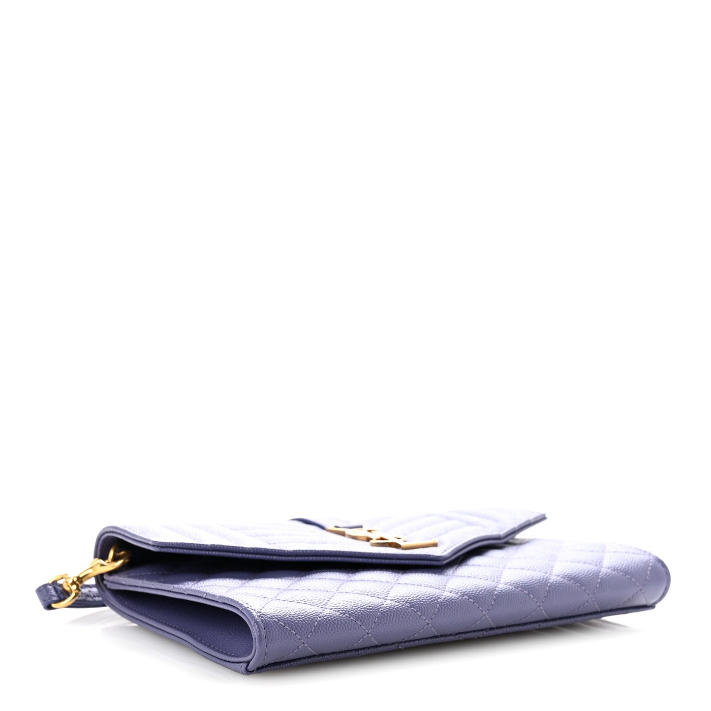 Grain De Poudre Textured Mixed Matelasse Triquilt Monogram Clutch Dark Wisteria