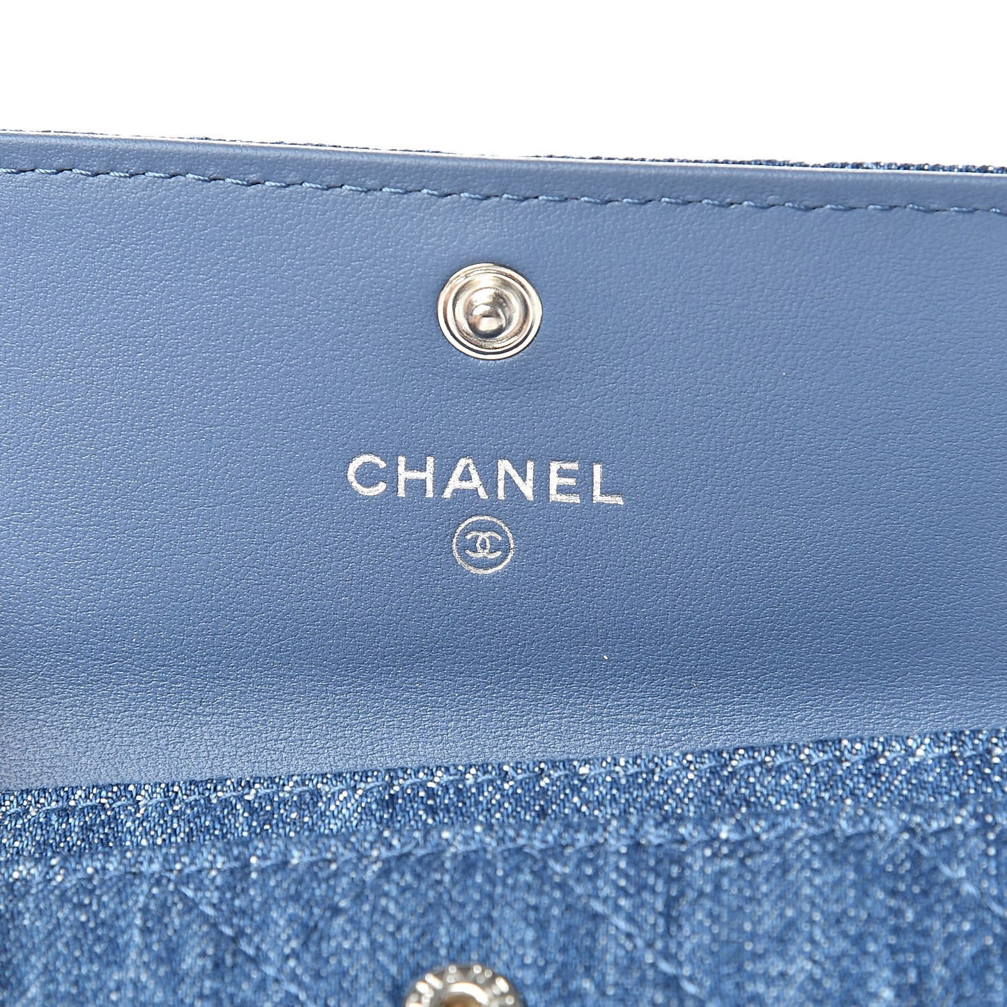 Denim Camelia Charms Card Holder Blue