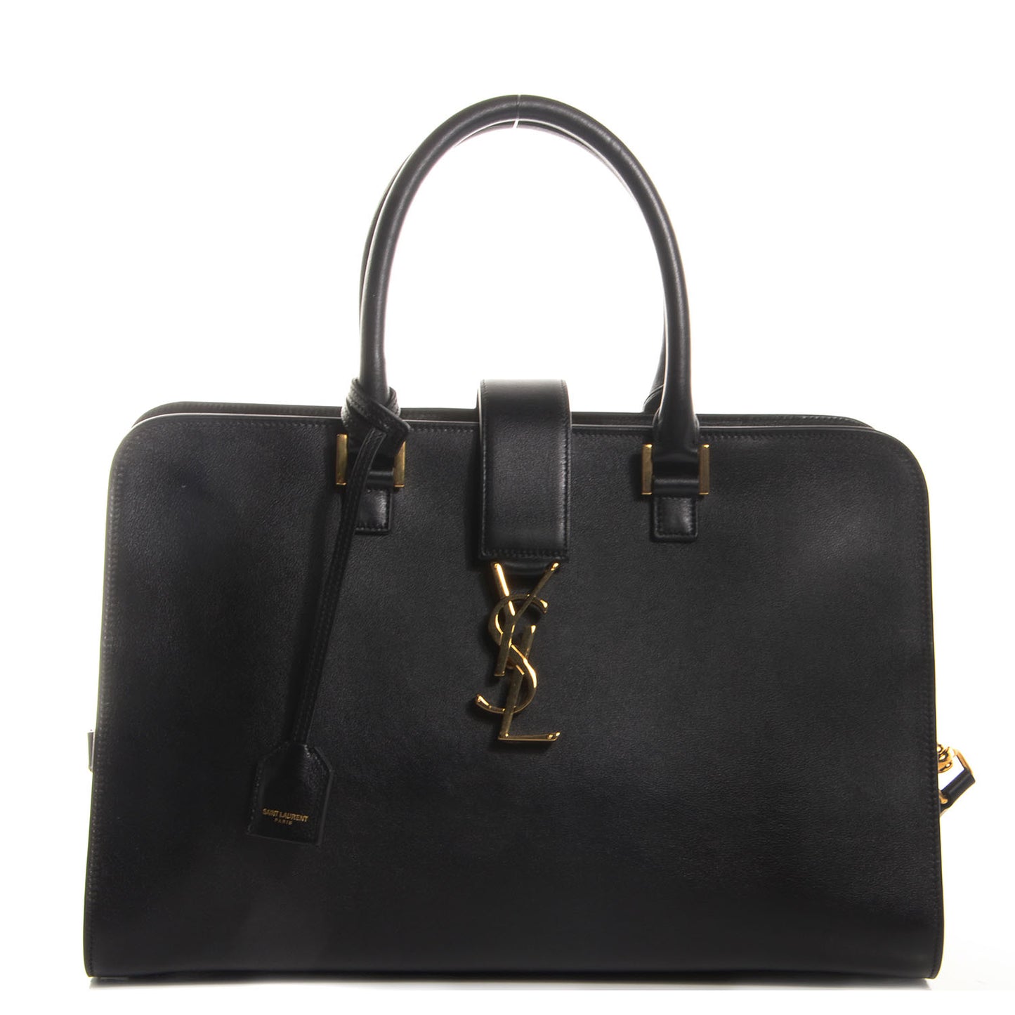 Smooth Calfskin Medium Monogram Cabas Black