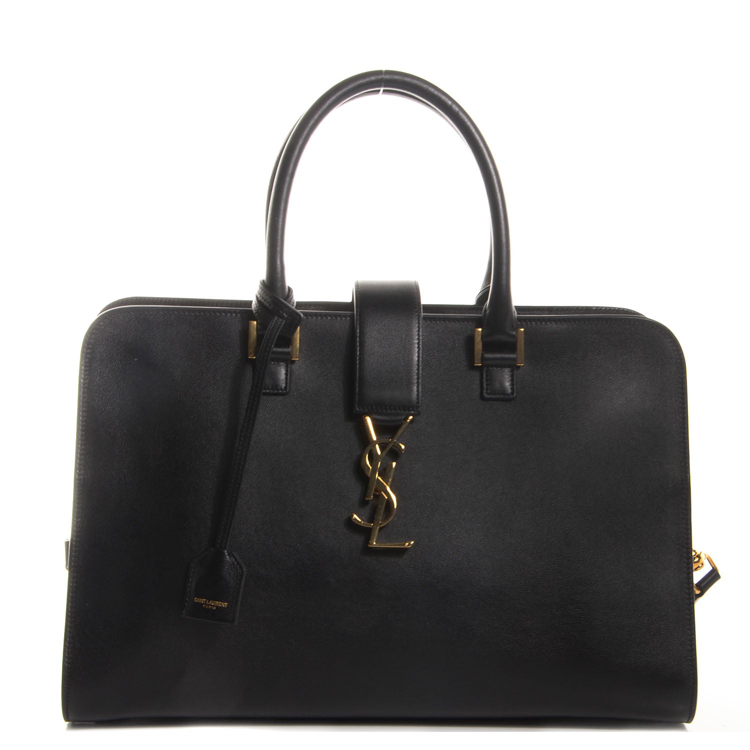 Saint Laurent Smooth Calfskin Medium Monogram Cabas Black 1 of 10